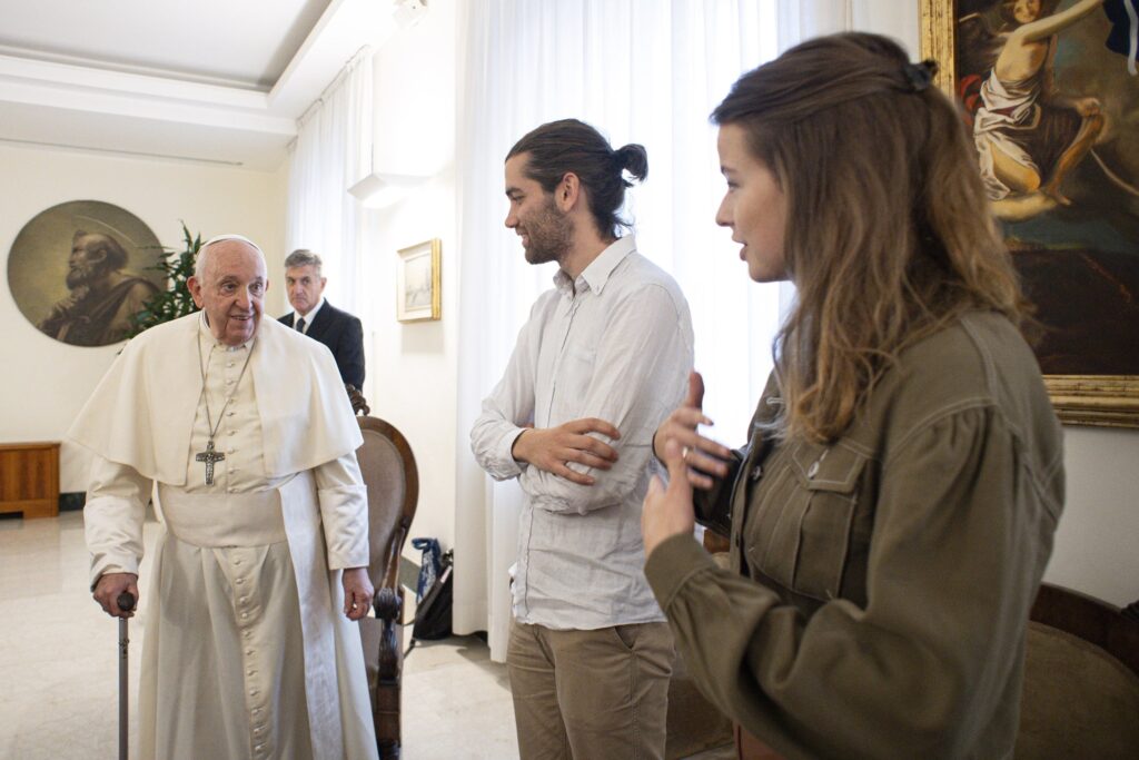 Benoît Halgand avec le pape François