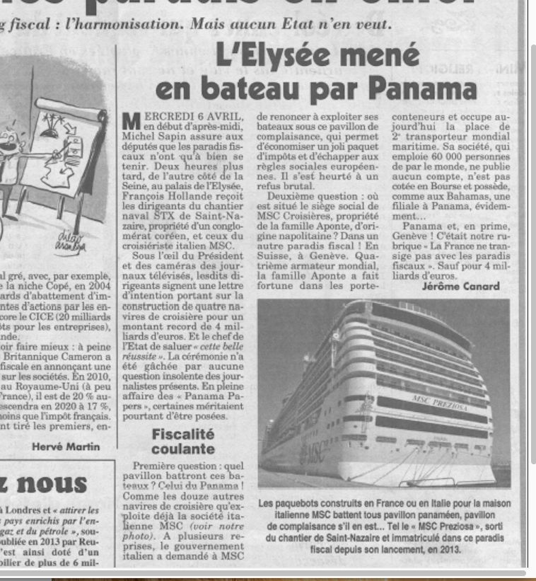 Un article du canard enchaîné