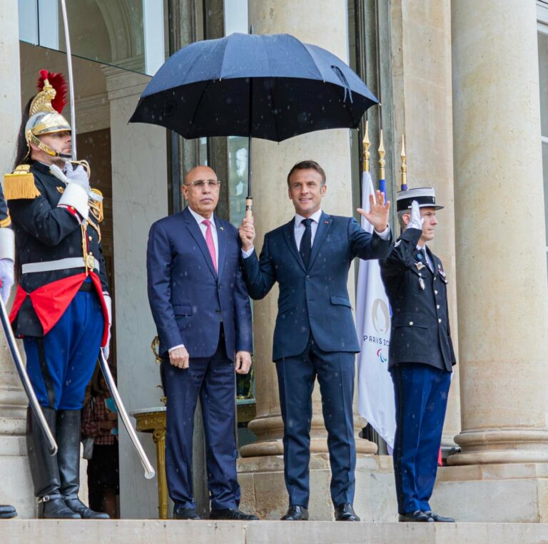 Mohamed ould Ghazouani et Emmanuel Macron